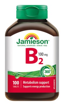Jamieson Vitamín B2 riboflavín 100mg 100tbl.