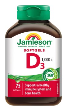 Jamieson Vitamín D3 1000 IU kapsuly 75cps.