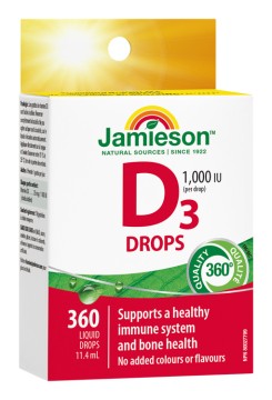 Jamieson Vitamín D3 1000 IU kvapky 11,4ml
