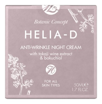 Helia-D Botanic Concept Nočný krém proti vráskam s tokajským vínnym extraktom a bakuchiolom 50ml
