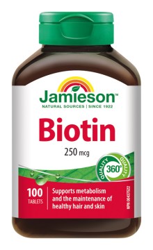 Jamieson Biotín 250 mcg 100tbl.