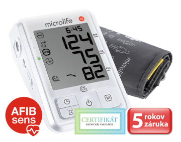 Microlife BP B6 Favourite Afib tlakomer na rameno biely + adaptér