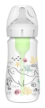 Dr. Brown’s Dojčenská fľaša Oceán options+ Wide-Neck 270 ml Anti-colic – 1 ks (WB91009-INTLX)