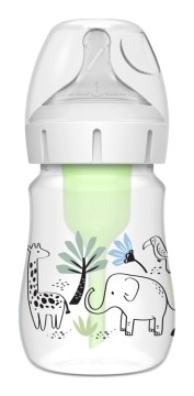 Dr. Brown’s Dojčenská fľaša Džungľa options+ Wide Neck 150 ml Anti-colic – 1 ks (WB51008-INTLX)