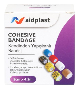 Aidplast Kohézny obväz 5 cm x 4,5 m 1ks