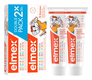 Elmex Detská zubná pasta 0-6 rokov Duopack 2x50ml