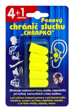 Chrániče sluchu Chrapko 4ks + 1ks ZDARMA