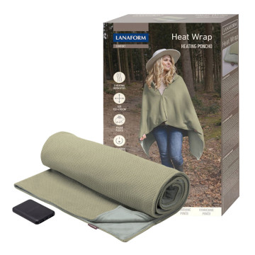 Lanaform Heat Wrap vyhrievacie pončo – deka s powerbankou