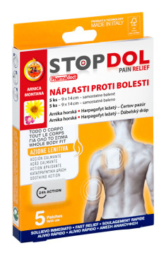 Pharmadoct STOPDOL Náplasti na zmiernenie bolesti 5ks, 9 x 14 cm