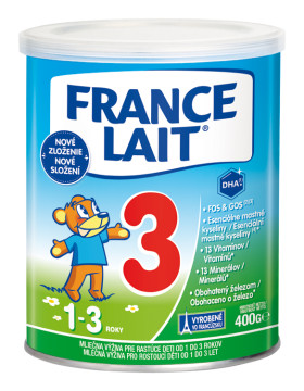 France Lait 3 mliečna výživa pre deti od 1 roka so železom + DHA 400g