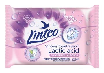 Linteo vlhčený toaletný papier KYSELINA MLIEČNA 60ks
