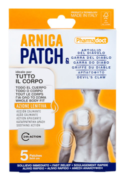 Pharmadoct Patch Arnica Náplasti na zmiernenie bolesti 5ks, 9 x 14 cm