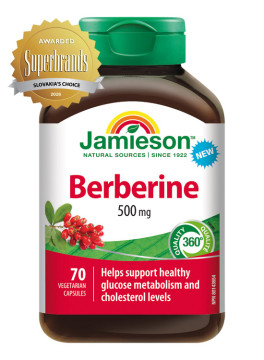 Jamieson Berberín 500 mg 70cps. podpora GLP-1