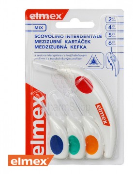 Elmex Medzizubná kefka 2, 4, 5, 6mm mix 4ks