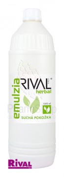 Rival Herbal masážna emulzia bylinná na suchú pokožku 1000ml