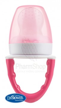 Dr. Brown’s Detský silikónový cumeľ na kŕmenie 4M+ Fresh Firsts BPA FREE ružový (TF005)