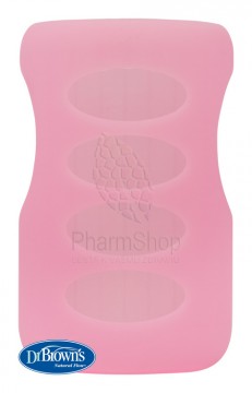 Dr. Brown’s Silikónový obal na sklenenú fľašu 270ml, ružová (AC086)