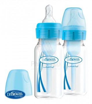 Dr. Brown’s Dojčenská Antikoliková fľaša Options+ 120ml BPA FREE 2 ks, modrá (SB42405)