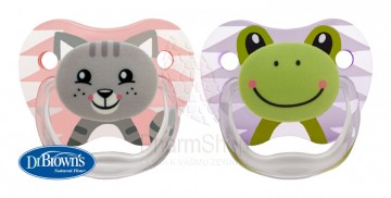 Dr. Brown’s Ortodontický cumlík PreVent 0-6m 2ks ZOO (PV12014)