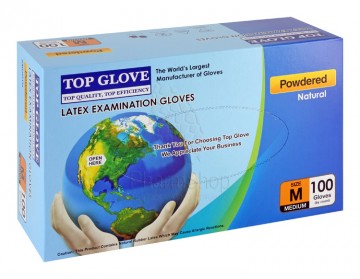 Rukavice ochranné Latex púdrované veľkosť M 100ks