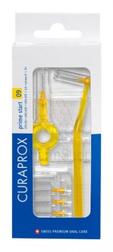 Curaprox Medzizubná kefka CPS 09 Prime Start 5ks žltá + držiak UHS 470 + držiak UHS 409