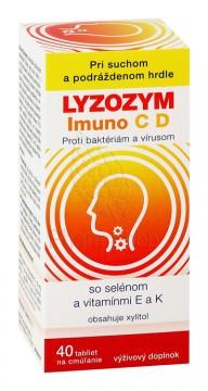 LYZOZYM Imuno C D so selénom a vitamínmi E a K 40 tbl. na cmúľanie