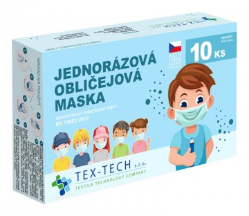 Rúško ochranné detské chlapčenské 10ks