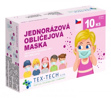 Rúško ochranné detské dievčenské 10ks