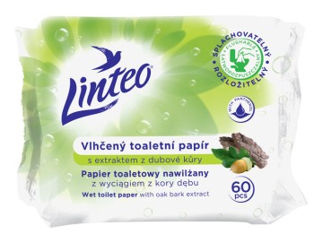Linteo vlhčený toaletný papier DUBOVÁ Kôra 60ks