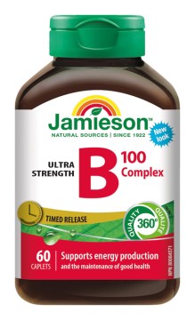 Jamieson B-komplex 100mg s postupným uvoľňovaním 60tbl.