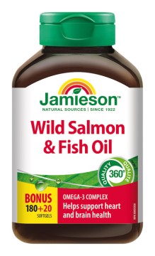 Jamieson Salmon Omega-3 komplex z lososa a rybích olejov 200cps.