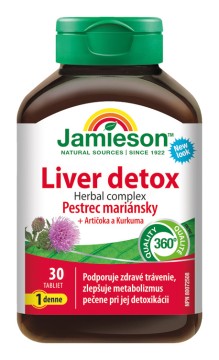 Jamieson Liver detox Herbal complex – Pestrec mariánsky + Artičoka a Kurkuma 30tbl.