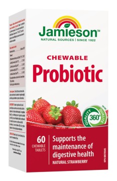 Jamieson Probiotic tablety na cmúľanie s jahodovou príchuťou 60tbl.